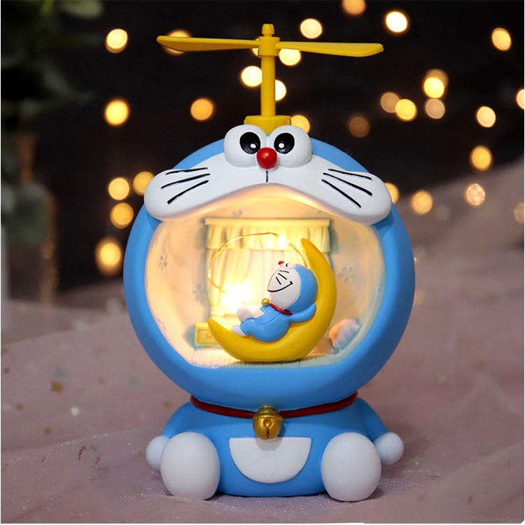 [Giao Nhanh 2h Đèn ngủ LED trang trí hình Doraemon dễ thương 2 màu lựa chọn, Đèn ngủ decor phòng xinh xắn.
