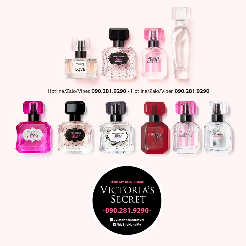 Nước hoa Mini dạng XỊT 7ml Tease, Rebel, Glam, Bombshell, Intense, Holidays, Love, Heavenly