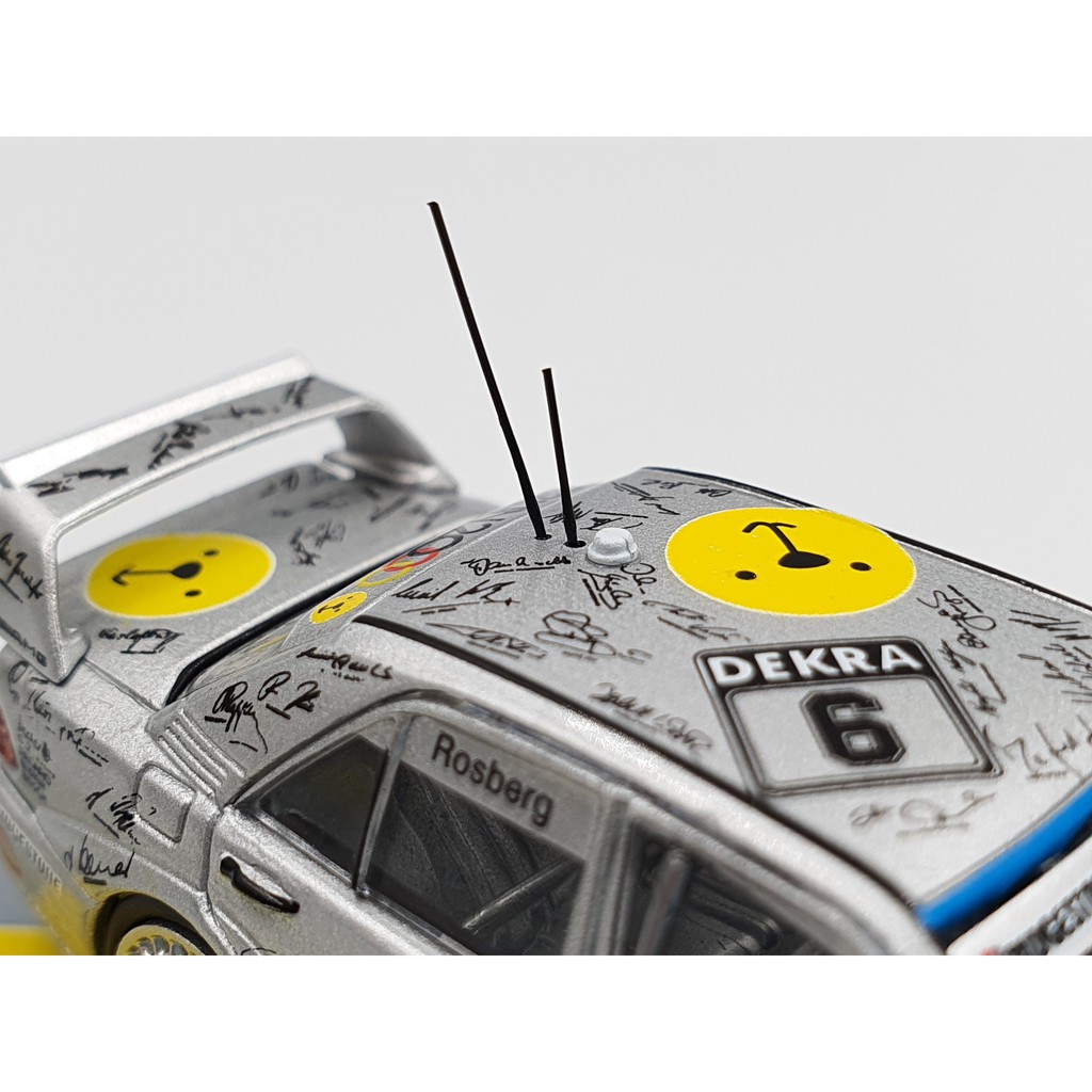 Xe Mô Hình Mercedes-Benz 190E 2.5-16 Evolution II DTM 1992 Keke Rosberg 1:64 Tarmac Works ( Bạc )