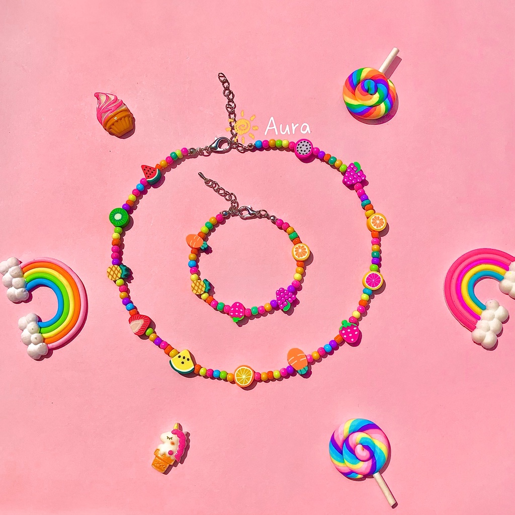 Vòng cổ Trái cây nhiệt đới cute Handmade Aura