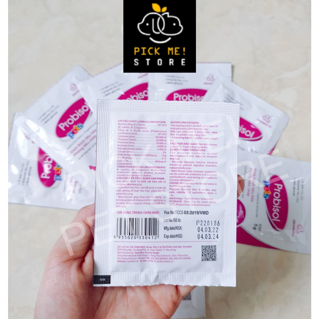 Men Tiêu Hóa Probisol Pets cho Chó Mèo - Gói 5g
