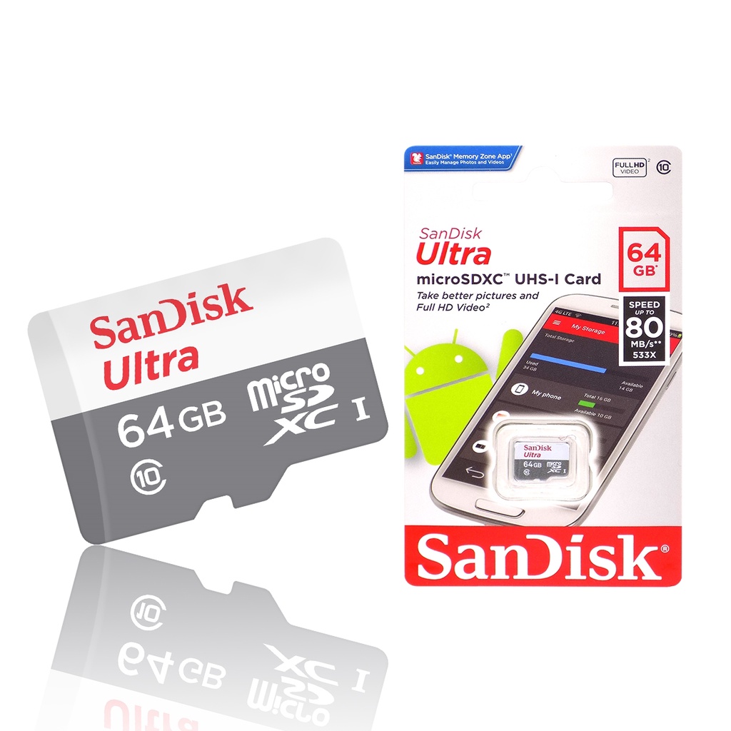 Thẻ nhớ 32GB 64GB micro SD Sandisk, 100MB/s chuyên dụng cho camera (hàng chính hãng SPC)