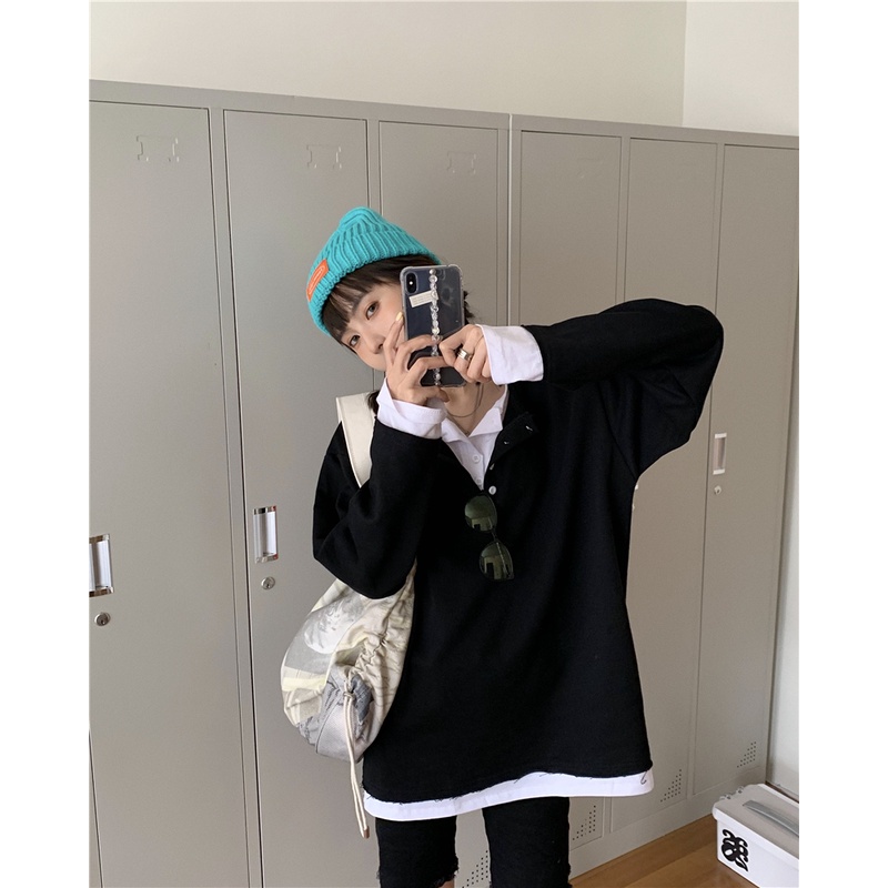 Áo Thun Tay Dài Cổ Tròn Thời Trang Hàn Quốc Sành Điệu Cho Nữ