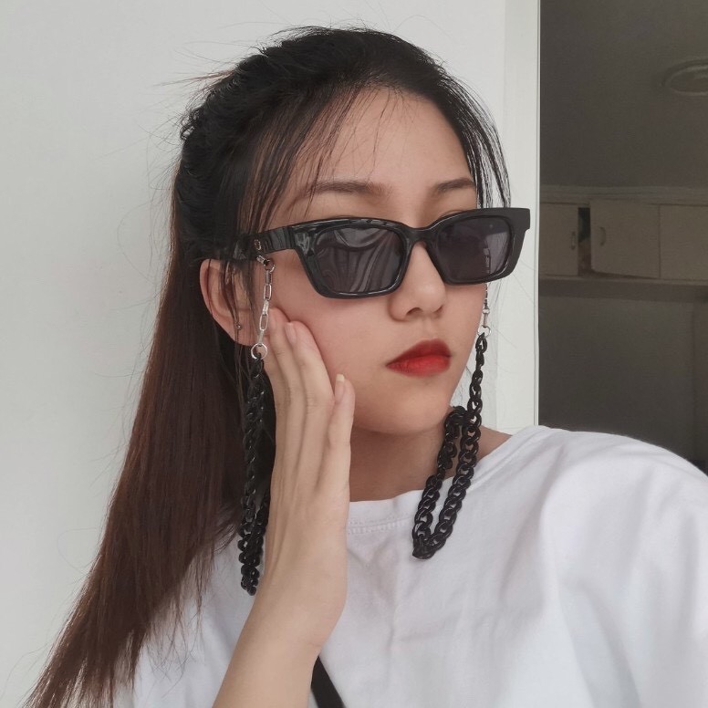 Kính mát nam nữ hottrend mắt vuông, kính râm chống tia UV phong cách Ulzzang đẹp cute giá rẻ LUMINA 203