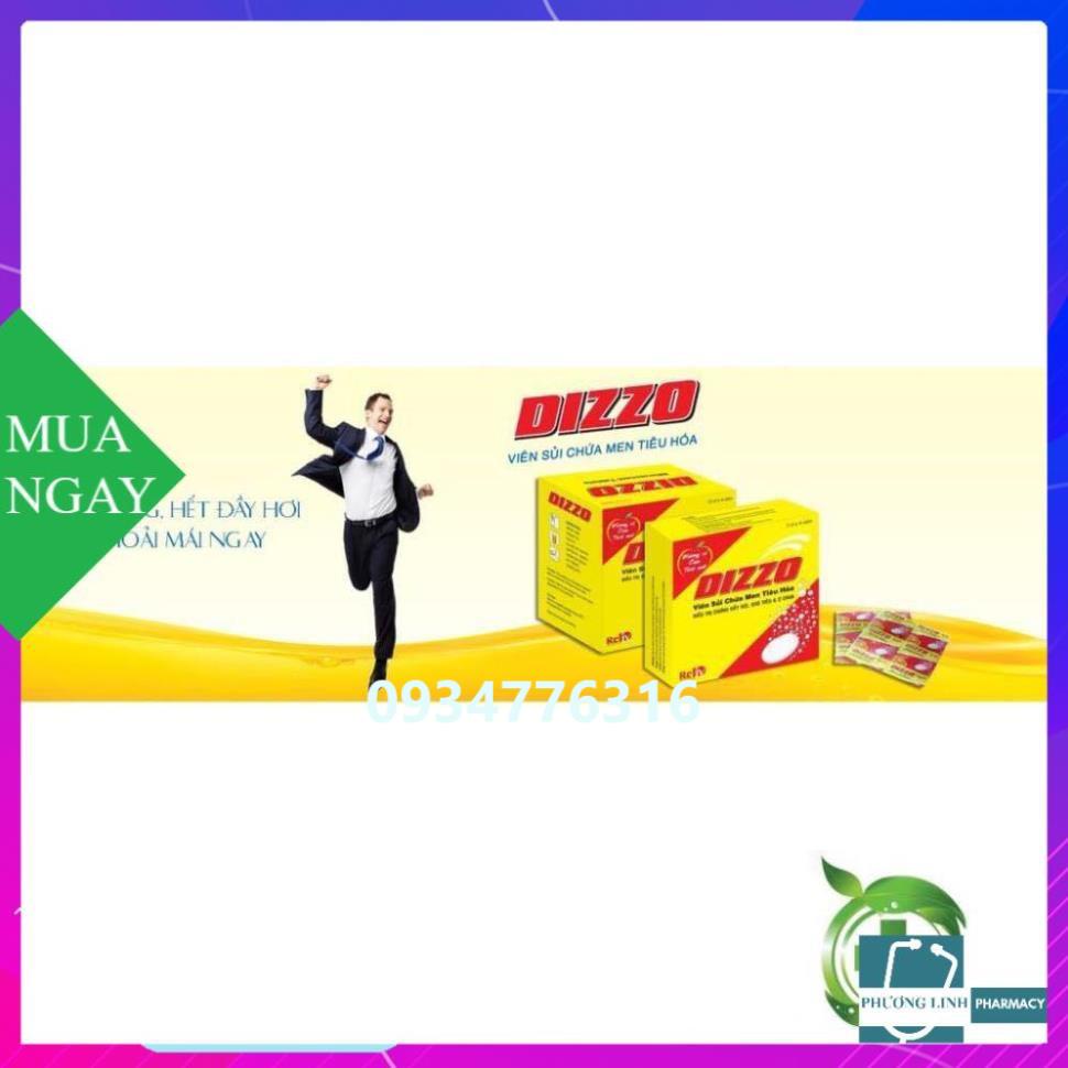 Viên sủi Dizzo chống đầy hơi và ợ hơi do rối loạn tiêu hóa, hộp 48 viên