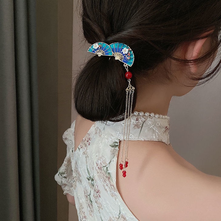 Trâm Cài Tóc Hình Quạt Thiết Kế Phong Cách Trung Hoa Cho Nữ