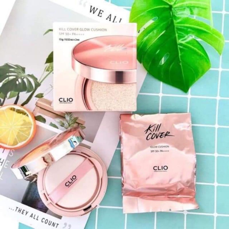 Phấn nước Clio kill cover glow cushion săn sale rẻ