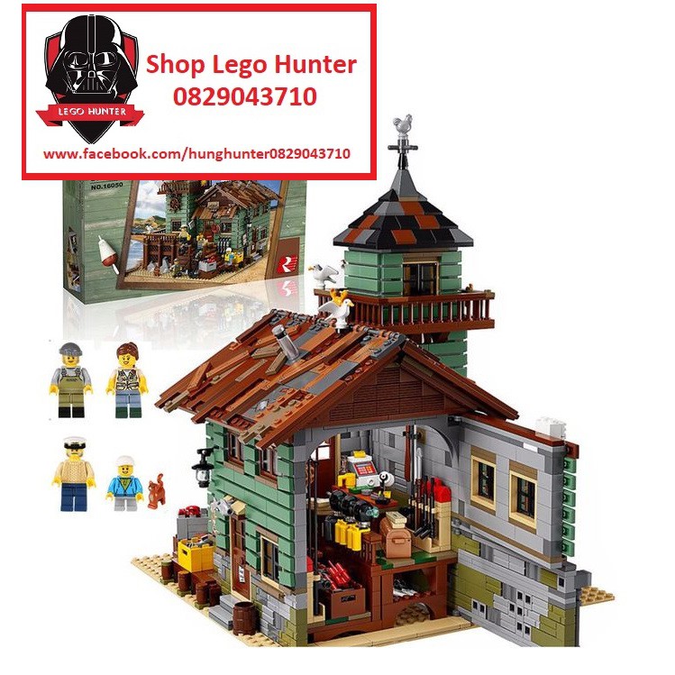 Lego idea Old Fishingstore - cửa hàng bán đồ câu cá 2109 chi tiết