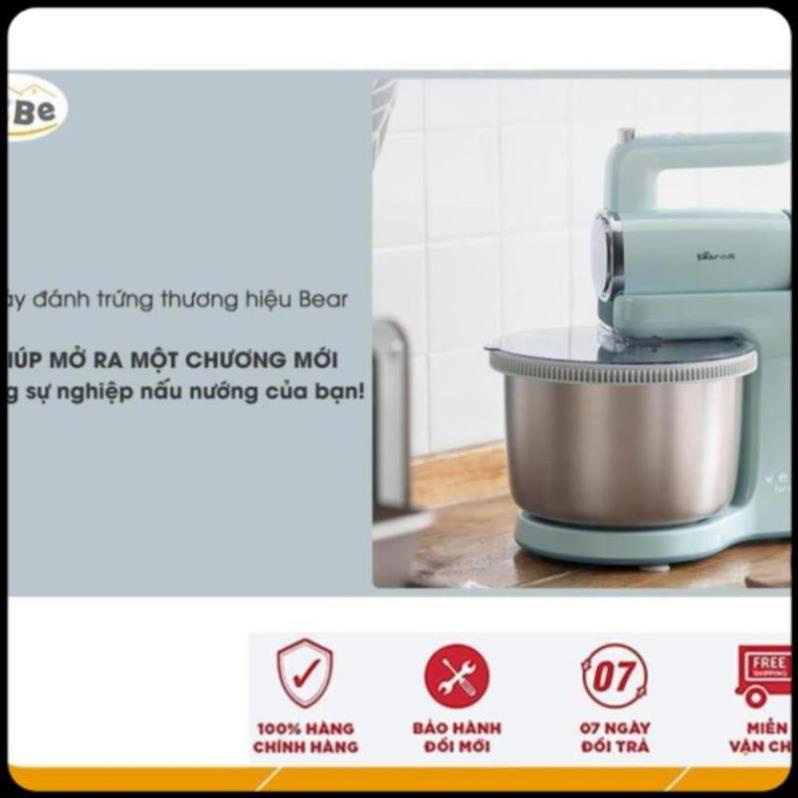 Máy đánh trứng cầm tay mini để bàn Bear  DDQ-B03V1_Công suất 300W_Dung tích 4L_Máy Trộn Bột_Đánh Kem Đa Năng_BH 18 th