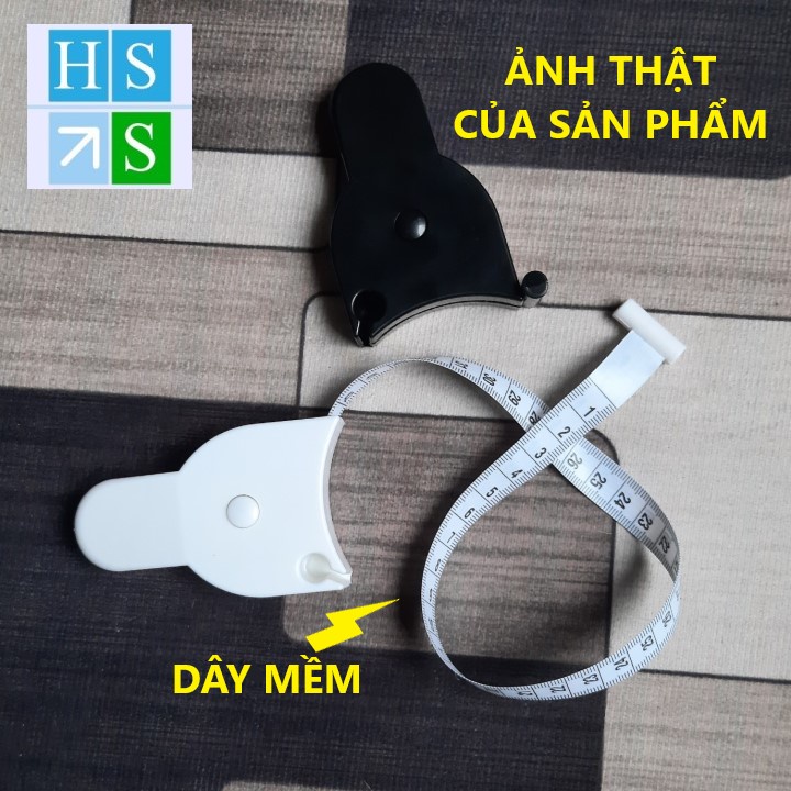 Thước dây đo cơ thể vòng eo 150cm bấm nút tự thu dây tiện dụng mang theo kiểm tra số đo tập gym tập thể thao - HS Shop