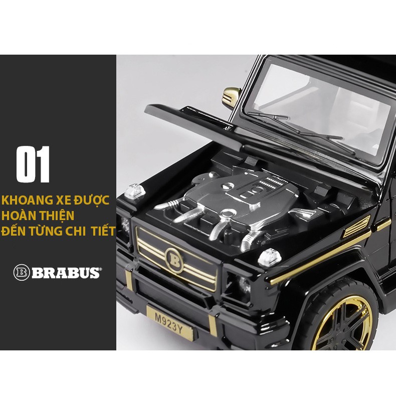 Xe mô hình tỉ lệ 1:24 Mercedes AMG G65 Brabus chất liệu hợp kim, chính hãng XLG