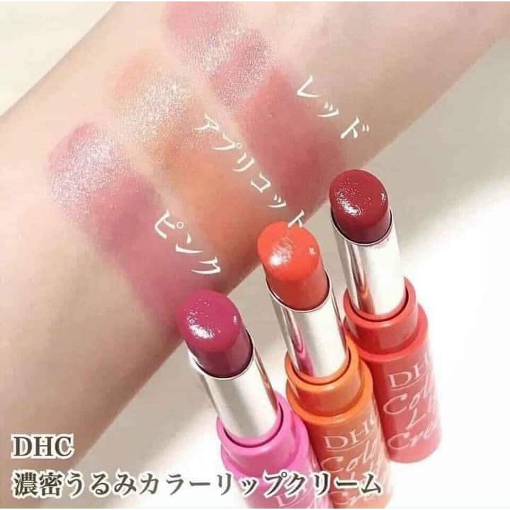 Son Dưỡng Môi D H C Color Lip Cream [CHÍNH HÃNG] Nhật Bản Không Màu Và Màu Cam, Đỏ, Hồng