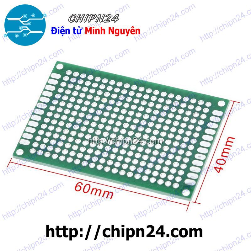 [1 TẤM] Testboard 2 mặt Thủy tinh 4x6cm (Board đồng đục lỗ PCB, Testboard cắm hàn)