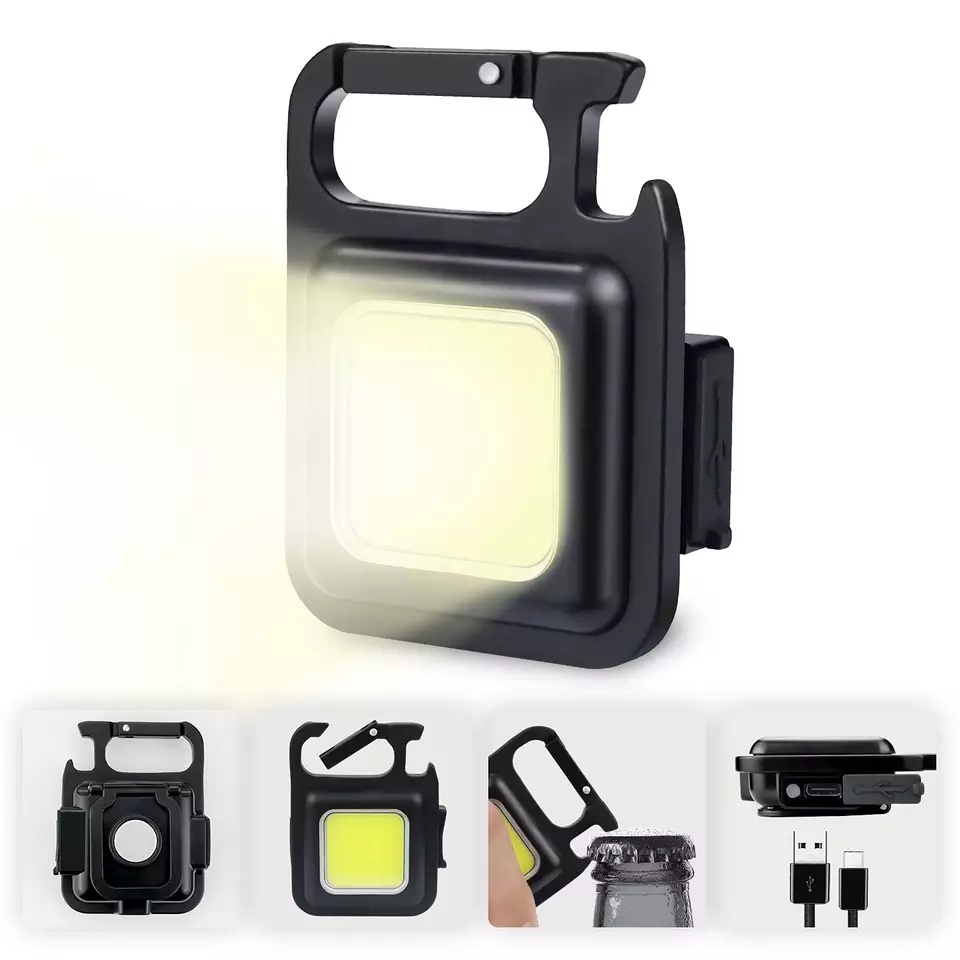 Đèn Pin Mini kiêm Móc Khoá 3 chế Độ Sáng Pin Sạc Type C