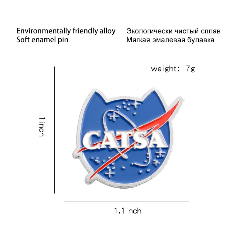 Pin cài áo huy hiệu NASA CATSA hàng không vũ trụ - GC355