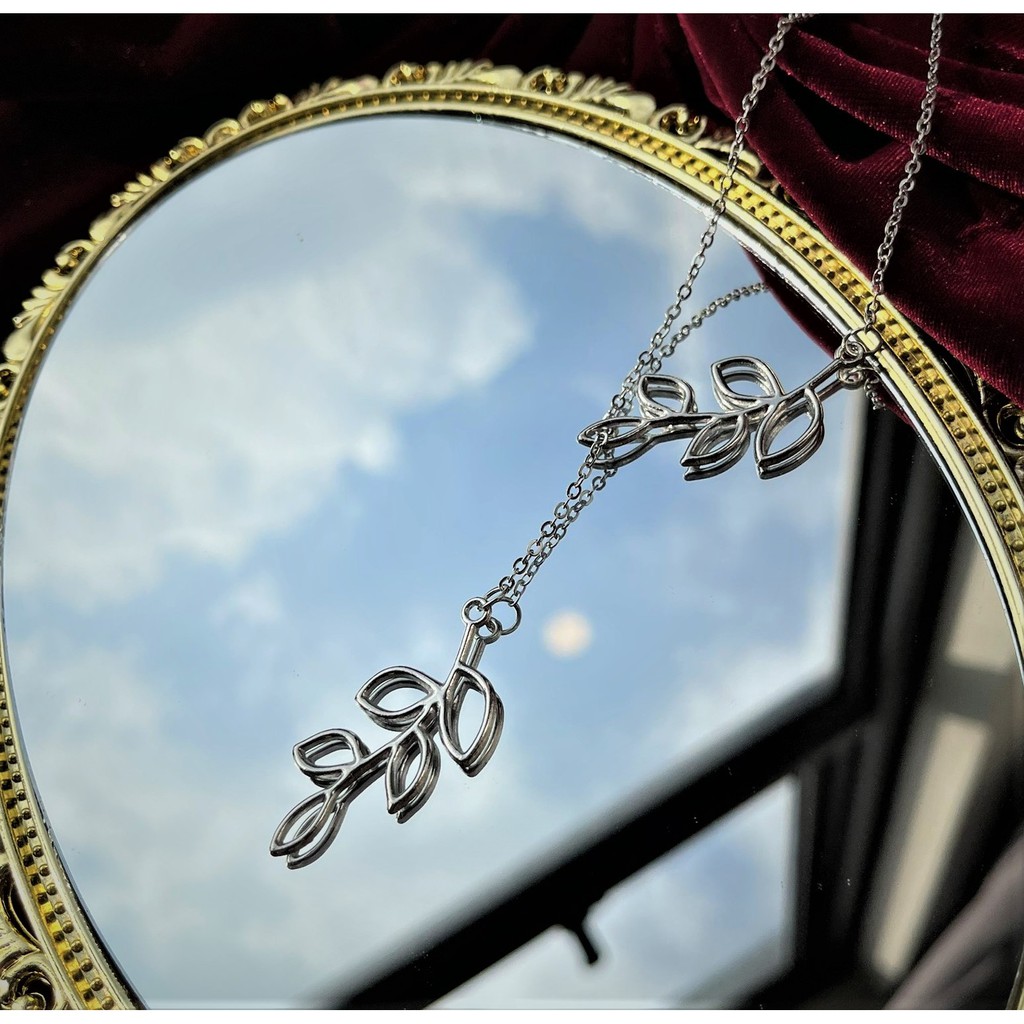 Vòng cổ xích hợp kim lá nguyệt quế - dây chuyền nữ cá tính phụ kiện Hades.js