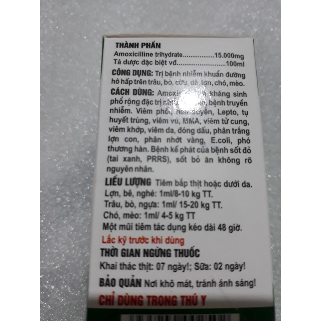 NANOMOX LA 20ml dùng cho heo, chó mèo bị viêm tử cung, tiết niệu, tiêu hóa, hô hấp.