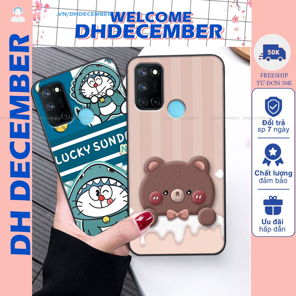 Ốp lưng Realme C17 / 7i in hình gấu K@ws, gấu nâu, dor@emon RẺ- ĐẸP- BỀN