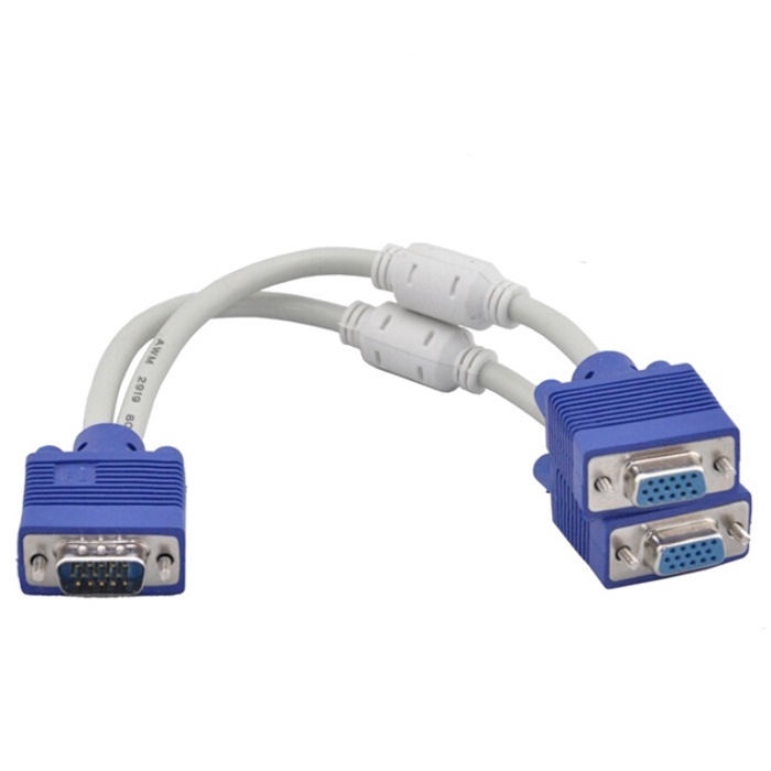 Cáp VGA 1 ra 2 tốt - Hỗ trợ hiển thị ra hai màn hình - Thiết kế bền, chất lượng cao