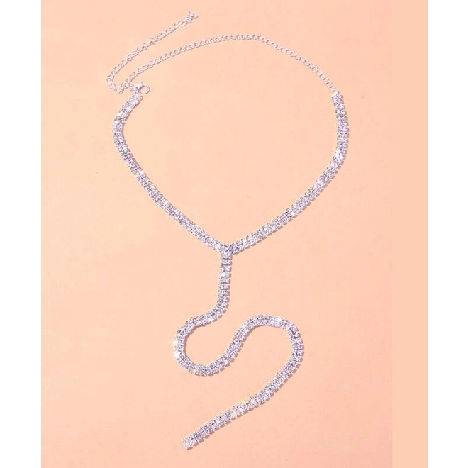 Vòng cổ Dài Đính Đá Pha Lê Thời Trang Quyến Rũ Cho Nữ