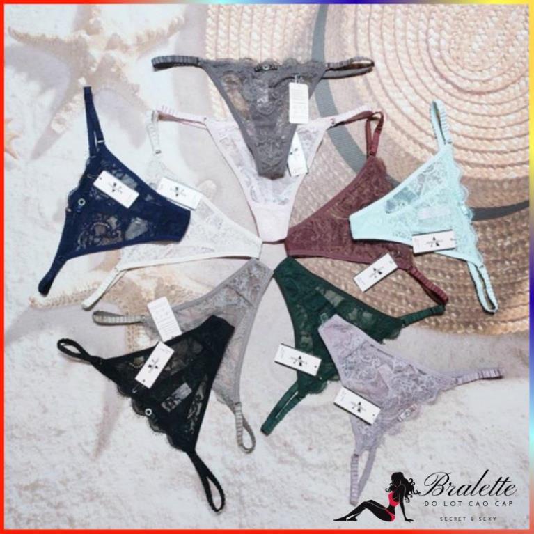 Quần Lót Nữ Quần Chíp Lọt Khe Brabikini Thiết Kế Ren Chun Hông SEXY GỢI CẢM 8001