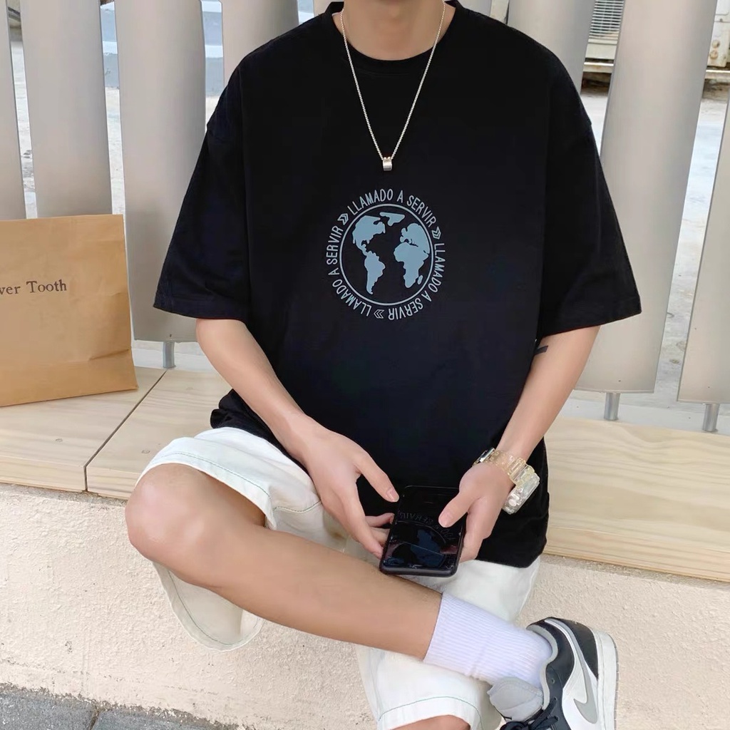 Áo thun nam nữ tay lỡ unisex cổ tròn form rộng AT508