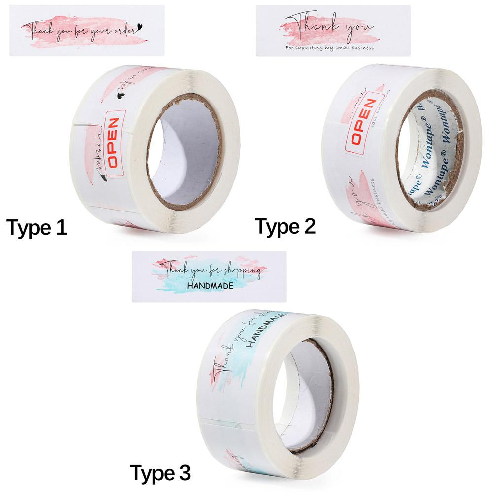 Cuộn 120 Miếng Dán 1x3inch Trang Trí Túi Quà Xinh Xắn