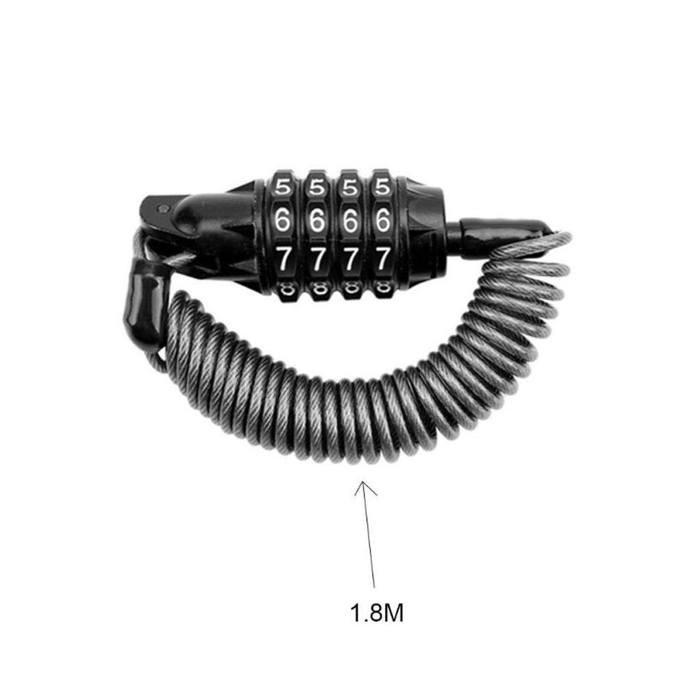 Ổ Khóa Mật Khẩu Bốn Chữ Số Chống Trộm AARON1 Kèm Dây Cáp Thép Dùng Cho Xe Đạp / Xe Máy
