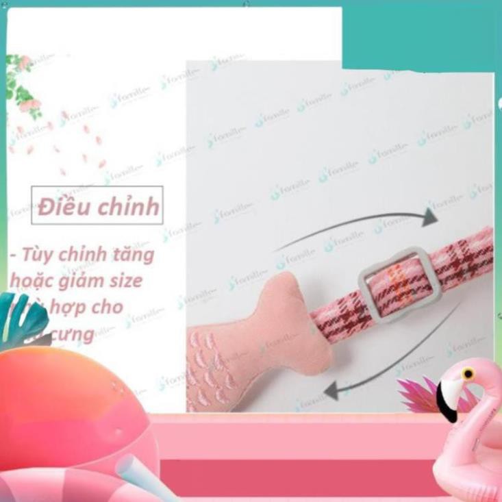 [LÀM ĐẸP]Vòng Cổ Gắn Cá, Dây Đeo Cho Mèo, Phong Cách Nhật Bản. Freesize. Sẵn 4 Màu Lựa Chọn. JFamille