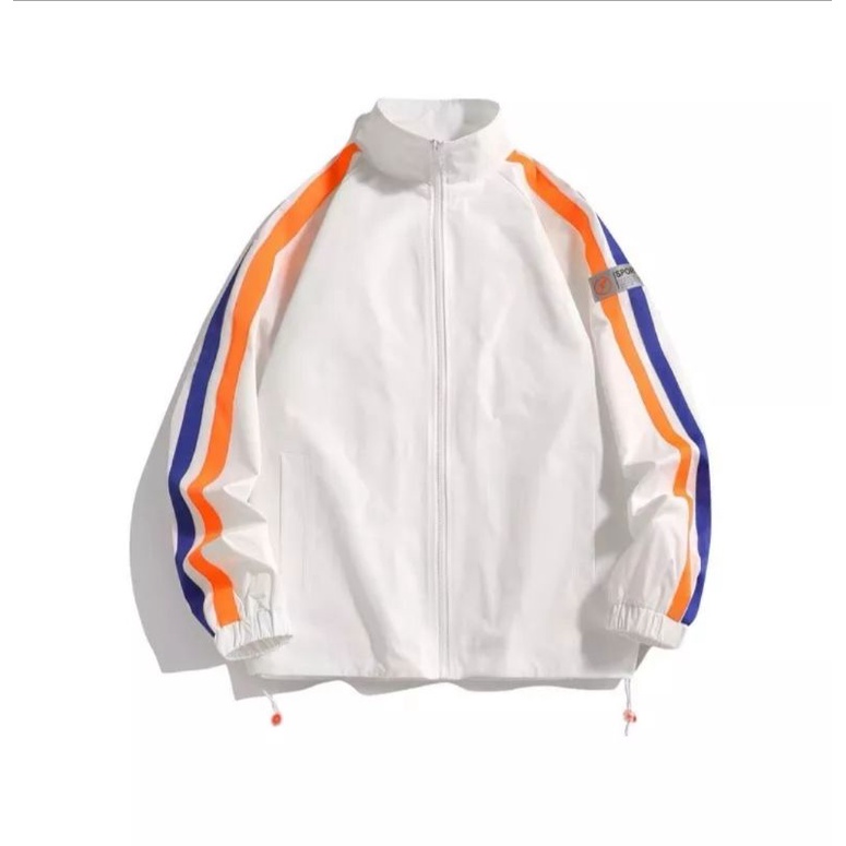 Áo Khoác Nam Nữ Vải Mero 2 Lớp Cổ Đứng Dày Dặn Phối Sọc Tinh Tế- Super Fashion P