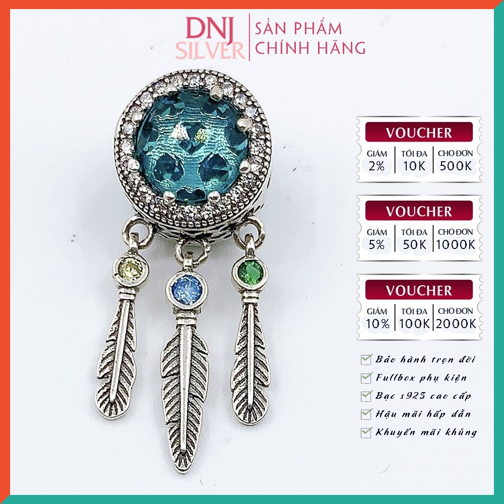 Vòng tay bạc 925 cao cấp - Vòng tay charm bạc tông màu xanh dương Ocean Love, mang chủ đề biển cả - DNB034
