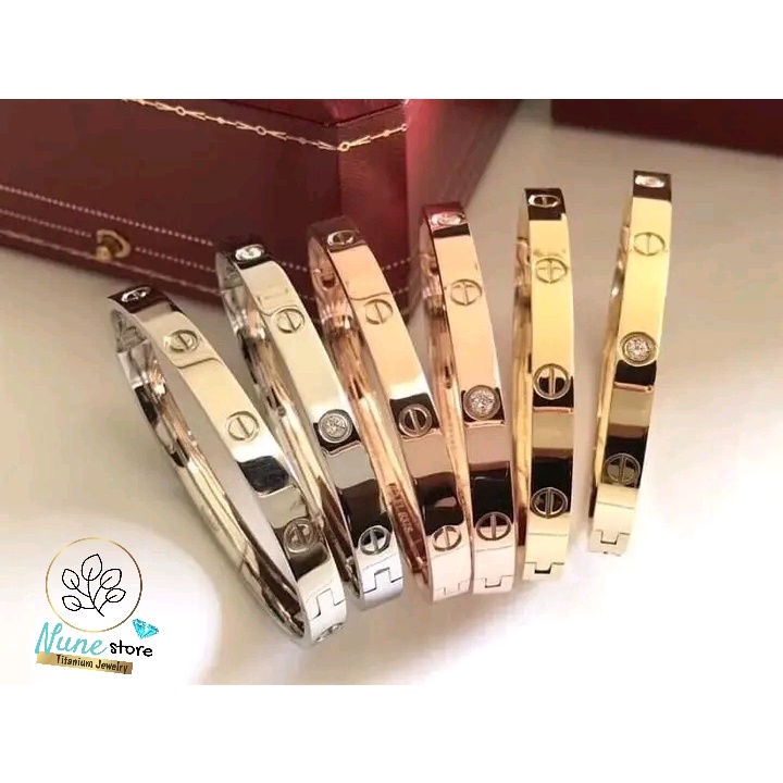 Vòng tay, lắc tay titan nữ không gỉ cao cấp form tròn Nune store kiểu Hàn Quốc | BigBuy360 - bigbuy360.vn