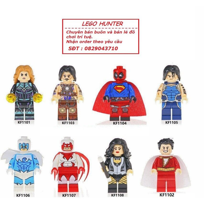 Lego Marvel DC Minifigures các nhân vật siêu anh hùng - phản diện comic