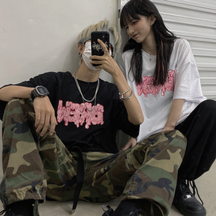 Áo Thun Ngắn Tay In Họa Tiết Retro Cho Nam Nữ