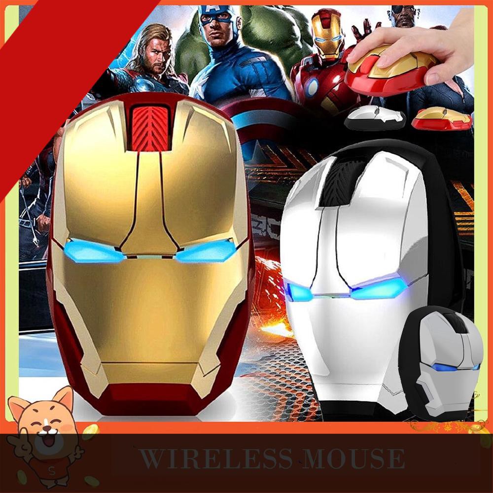 Chuột không dây Iron Man quang học chuột chơi game có thể điều chỉnh DPI yên lặng chuột công thái học thí