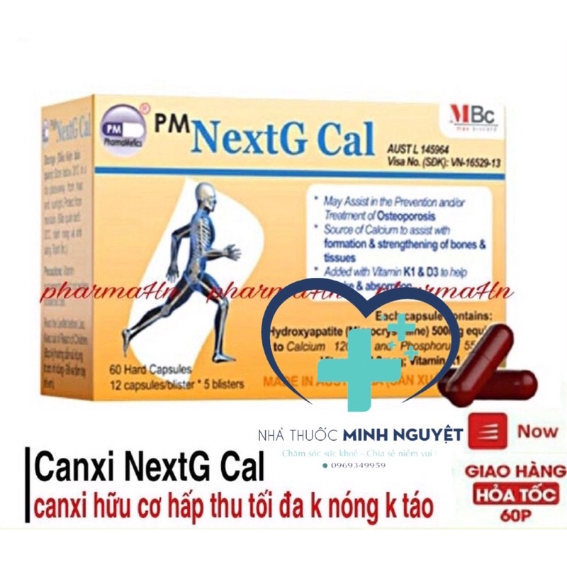Canxi hữu cơ Nextg Cal  hộp 60 viên nhập khẩu Úc - CN102