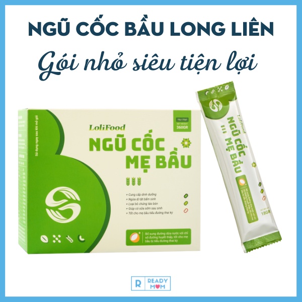 Ngũ Cốc Bầu Long Liên (LoliFood) | Dạng Gói Tiện Lợi | Bổ Sung Đường Dừa Nước | Siêu Ngon Miệng | Giảm Nghén | NC04