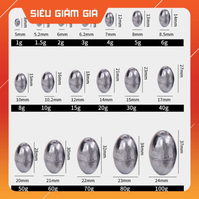 [Combo] [Combo] Chì Câu Cá Tròn Xuyên Tâm 120g [Giá rẻ] [Giá rẻ]