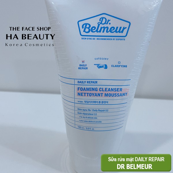 Sữa rửa mặt cho da nhạy cảm cấp ẩm sạch sâu ngừa mụn sáng da The Face Shop Dr Belmeur Daily Repair Foam Cleanser 150ml | BigBuy360 - bigbuy360.vn