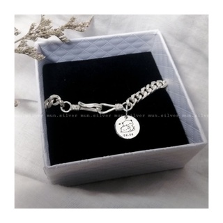 Lắc tay khóa móc mix charm- miễn phí khắc laser