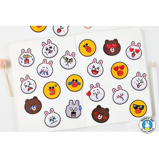 [MOCARD] Bộ 45 Sticker LINE FRIEND nhiều biểu cảm