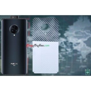 Bộ 3 SKin Dán Mặt Sau Lưng Vân 3D Vivo Nex 3 - Nex 3s - Nex 3 5g - Carbon, Hình hộp, Nhám