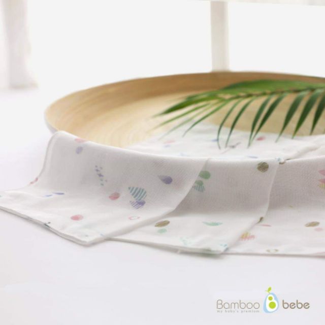 Set khăn sữa sợi tre Hàn Quốc BAMBOO BEBE ,mềm nhẹ, thấm hút không gây kích ứng cho da bé (set 6)