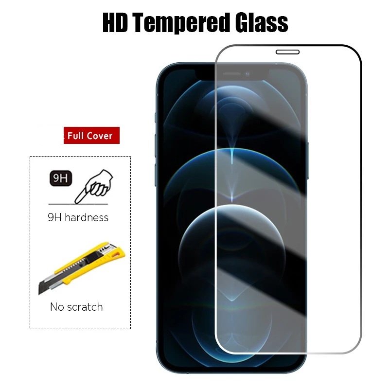 Kính cường lực 9d bảo vệ thích hợp cho iPhone 11 12 13 pro max x xr xs max iPhone 7 8 plus 6 6s plus 5s se 2020