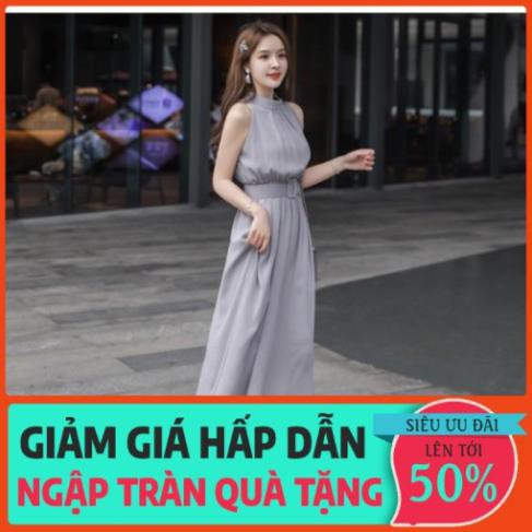 [Mua 1 Tặng 1] Đầm Maxi Dài Lụa Đẹp Hàng Hiệu Cao Cấp, Đi Biển, Dự Tiệc Váy Maxi Trắng Xám, Đen - GShop 👗