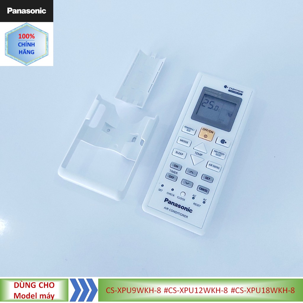 Phụ kiện [Remote chính hãng] Điều khiển điều hòa Panasonic model #CS-XPU9WKH-8 #CS-XPU12WKH-8 #CS-XPU18WKH-8