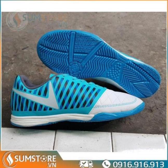 Giày Đá Bóng Đế Bằng Winbro Xanh Ya - Giày Futsal Cao Cấp 2020 (Đã Khâu Full Đế + tặng kèm vớ) *^ ^ * & (