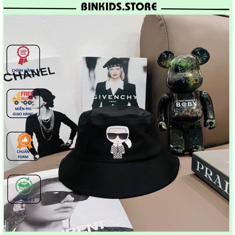 Mũ vành cho bé phong cách thời trang Karl mềm mại