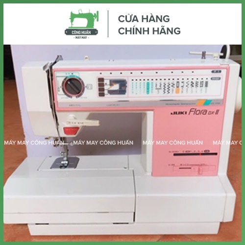Máy May, Máy Khâu Mini Gia Đình Juki Flora DX II - Nhỏ Gọn - Đa Năng Tặng Bộ Đổi Nguồn 110V