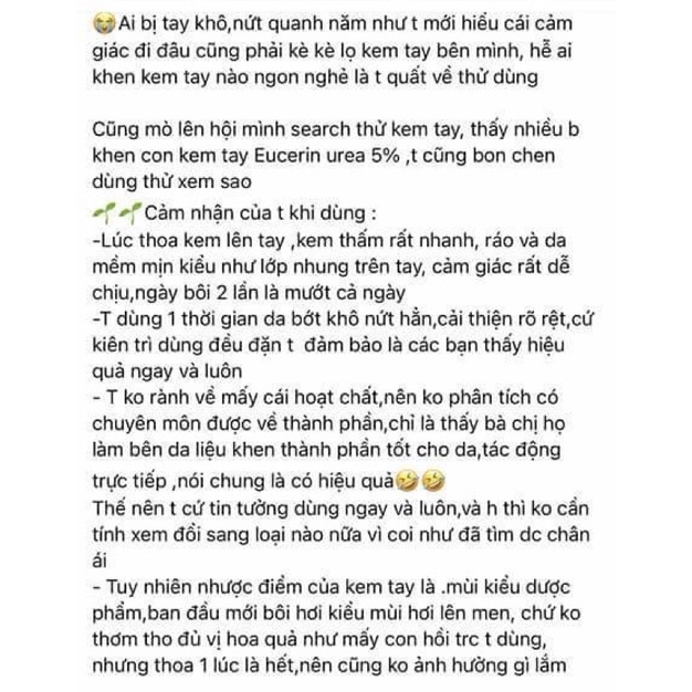 Kem dưỡng tay Eucerin Urea 5% 75ml